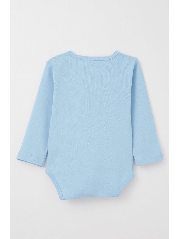 Breeze Boys' Baby Bodysuit with Snap Closure, Blue Crocodile Print (9 Months - 3 Years)