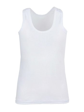 Tutku White 6-Pack Boys' 100% Cotton Tank Tops