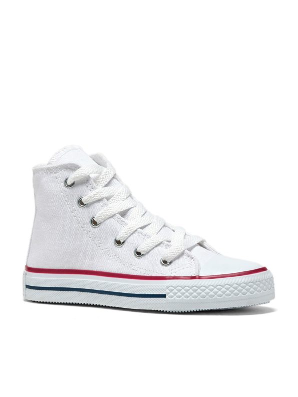 TONNY BLACK Unisex White Casual Lace-Up Long Sports Sneakers for Kids