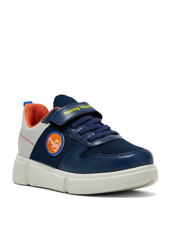 TONNY BLACK Unisex Navy Blue Comfortable Velcro Sneakers for Kids