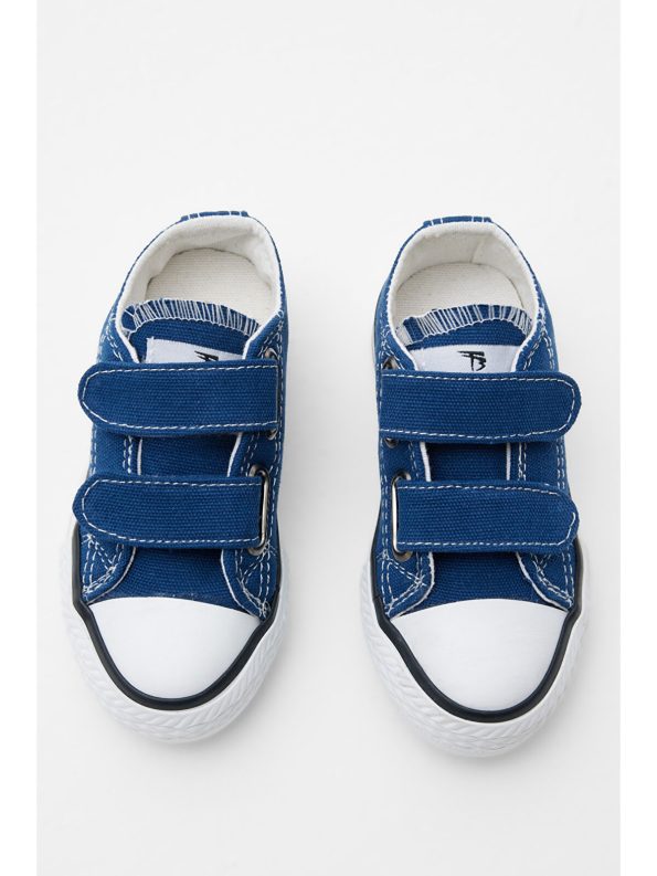 TONNY BLACK Unisex Kids Blue Jean Velcro Sneakers