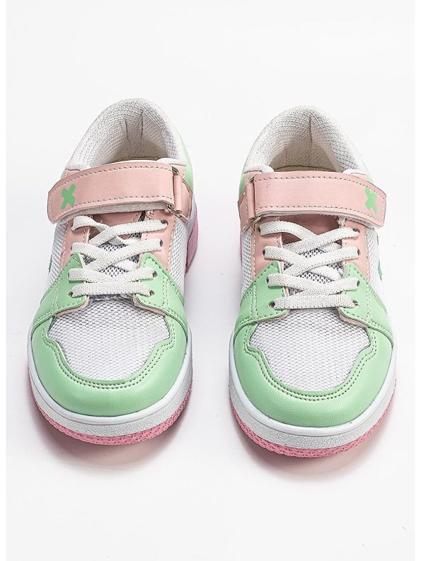 Casabony Green Casa Mint Pink Girls' Sneakers