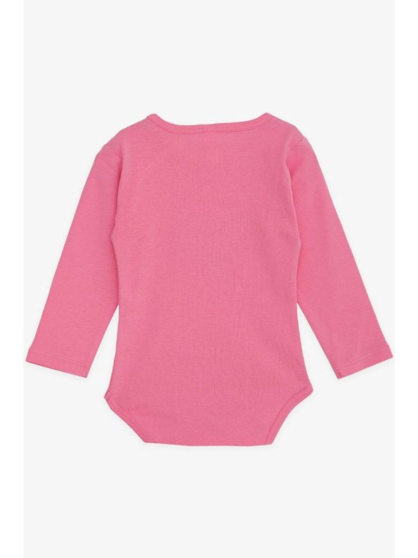 Breeze Baby Girl Snap Bodysuit with Sleeping Bunny Print in Pink (9 Months - 3 Years)