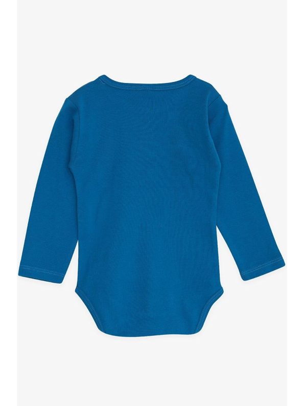 Breeze Indigo Boys' Snap Bodysuit with Cat Print (9 Months - 3 Years)