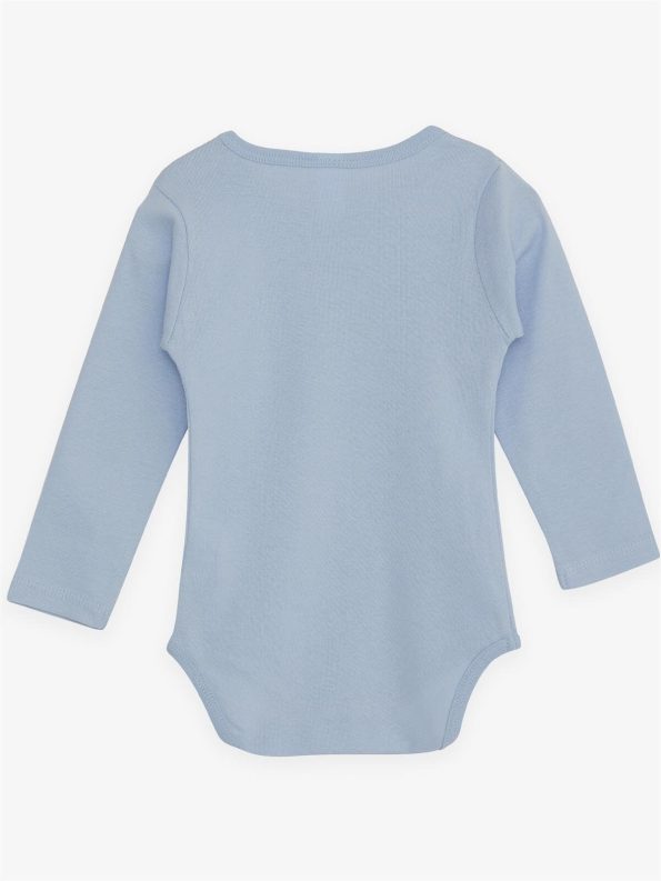 Breeze Boys' Baby Snapsuit with Cat Print Light Blue (9 Months - 3 Years)