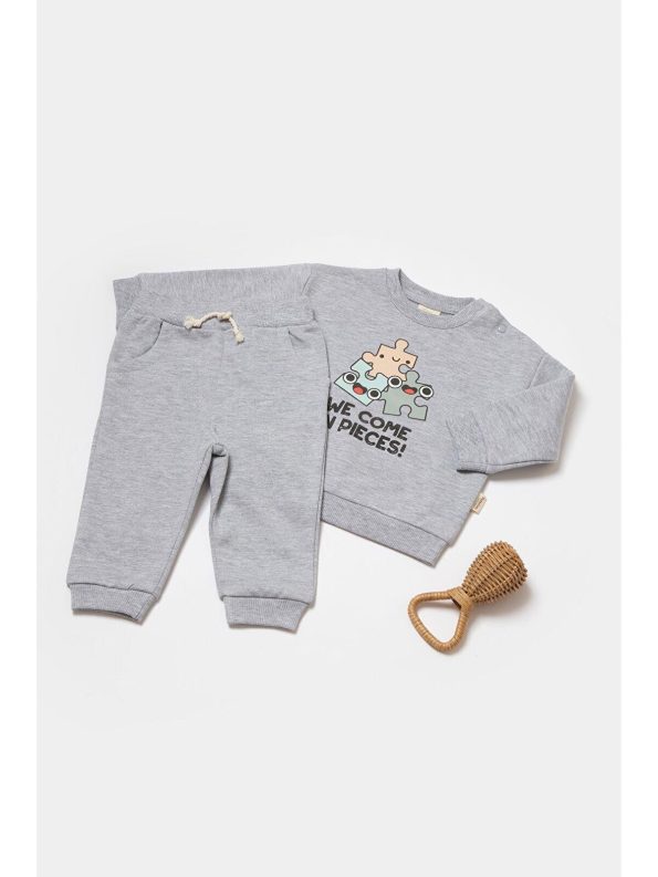 BabyCosy Organic Gray Sweatshirt & Pants Set
