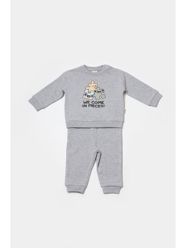 BabyCosy Organic Gray Sweatshirt & Pants Set