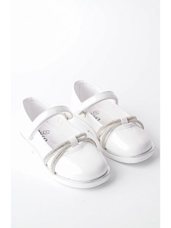 Muggo White Daily Orthopedic Lightweight Girls' Ballerina Flats