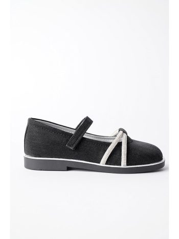 Muggo Black Daily Orthopedic Lightweight Flat Shoes for Girls