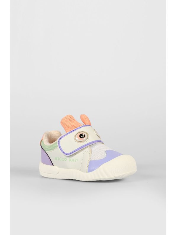 Vicco Printed White Sneakers for Baby Girls