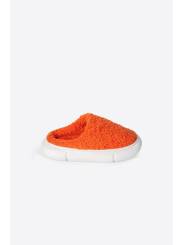Letoon Orange Plush Slippers for Girls