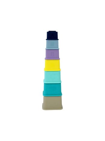 Bblüv Stäk Silicone Stacking Cubes Educational Toy