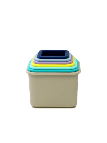 Bblüv Stäk Silicone Stacking Cubes Educational Toy