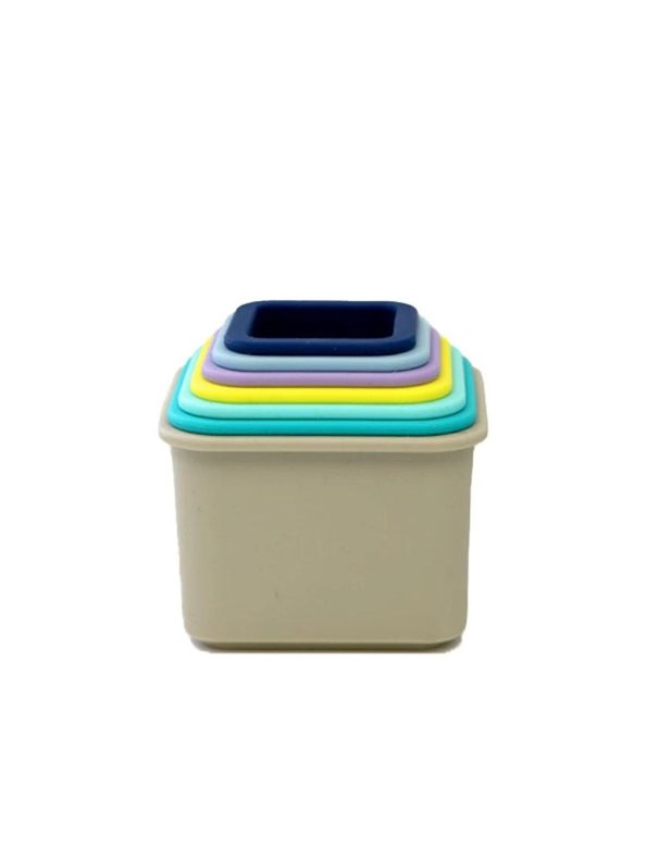 Bblüv Stäk Silicone Stacking Cubes Educational Toy