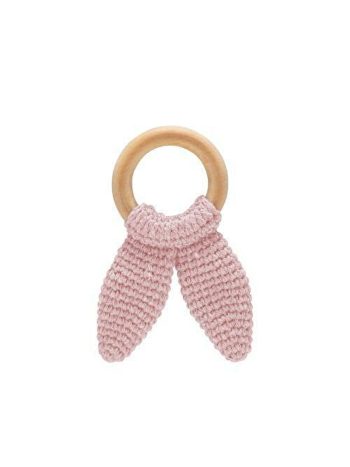 Babyjem Wooden Ring Teether Pink