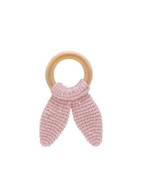 Babyjem Wooden Ring Teether Pink