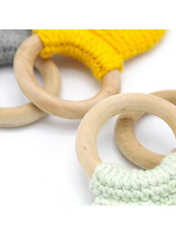 Babyjem Wooden Ring Teether Green