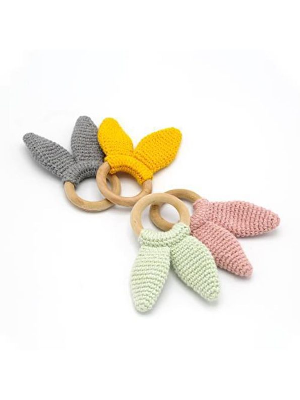 Babyjem Wooden Ring Teether Green