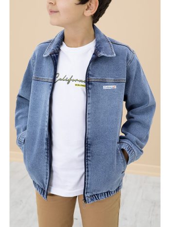 RCW Rimini Blue Zip-Up Jean Jacket and Pants 3-Piece Set for Boys