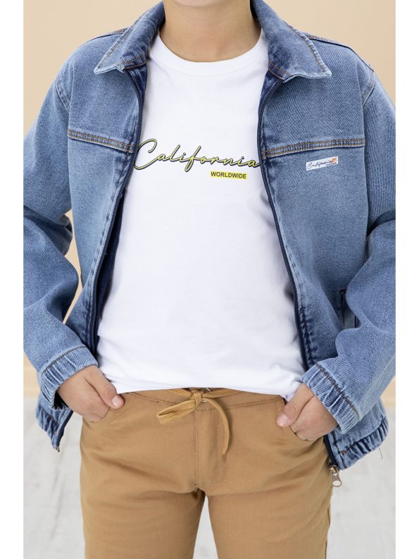 RCW Rimini Blue Zip-Up Jean Jacket and Pants 3-Piece Set for Boys