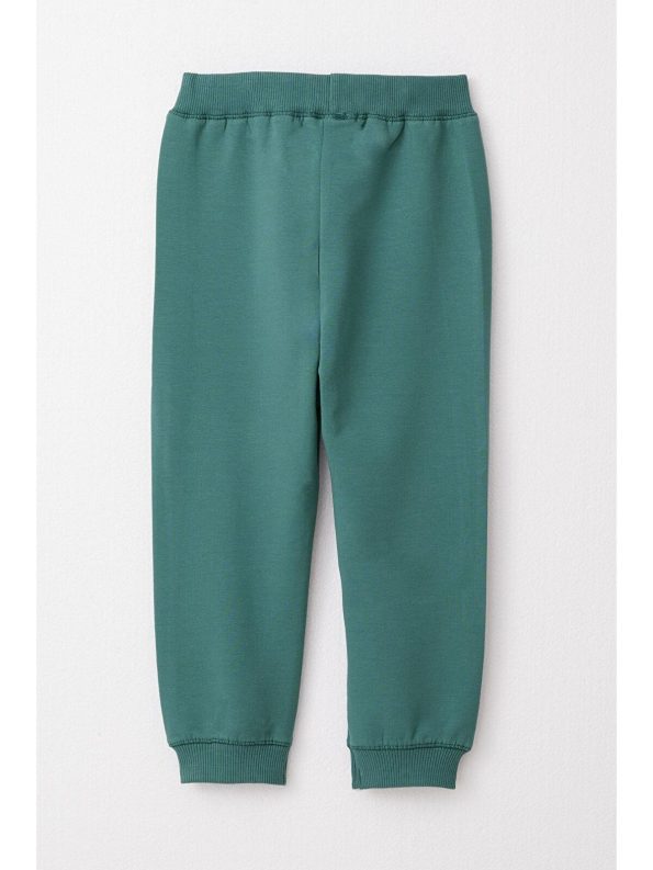 Breeze Boys' Baby Jogger Pants with Patch in Petrol Green (1-3 Years)