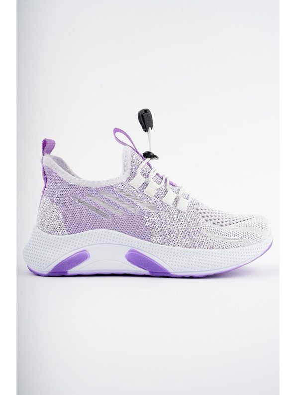 Muggo Purple JETSON Unisex Kids Lace-Up Casual Sneakers