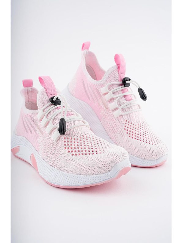 Muggo Pink JETSON Unisex Kids Lace-Up Comfortable Sneaker