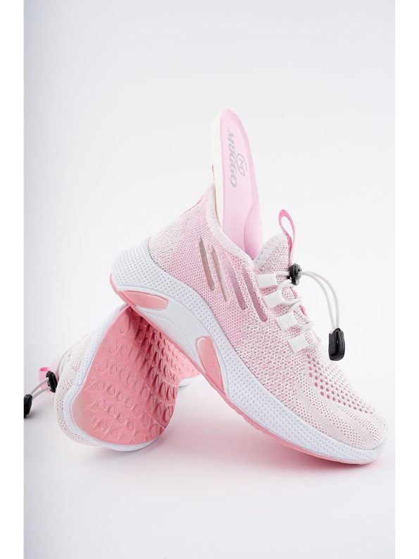 Muggo Pink JETSON Unisex Kids Lace-Up Comfortable Sneaker