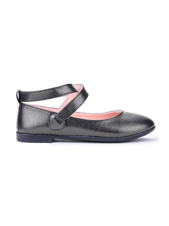 KIKO Beige Velcro Ballet Flats for Girls