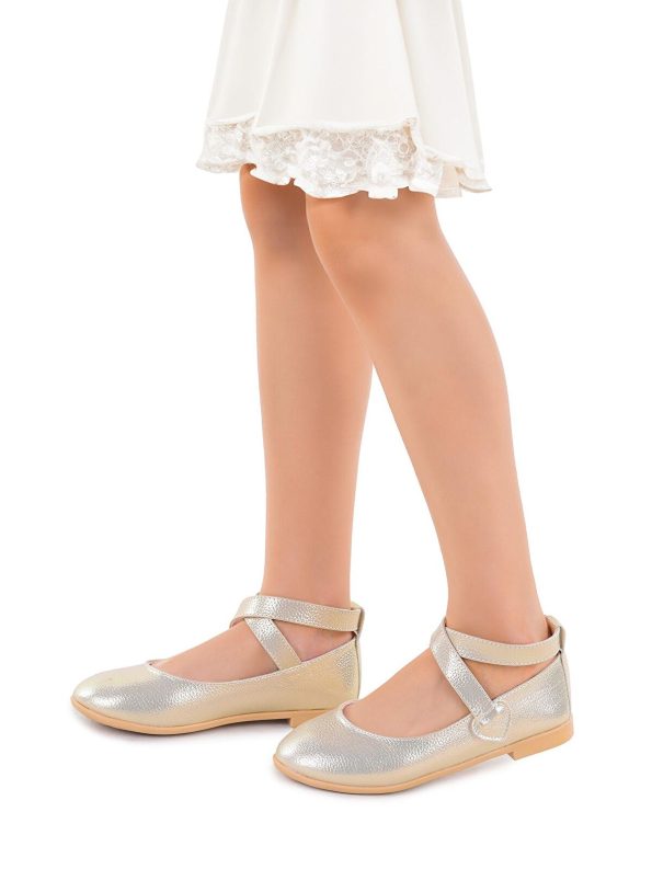 KIKO Yellow Velcro Girl's Ballet Flats