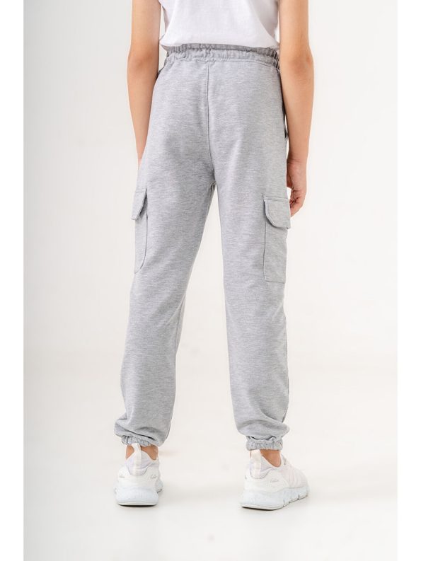 Mışıl Kids Gray Cargo Pocket Basic Boys' Sweatpants