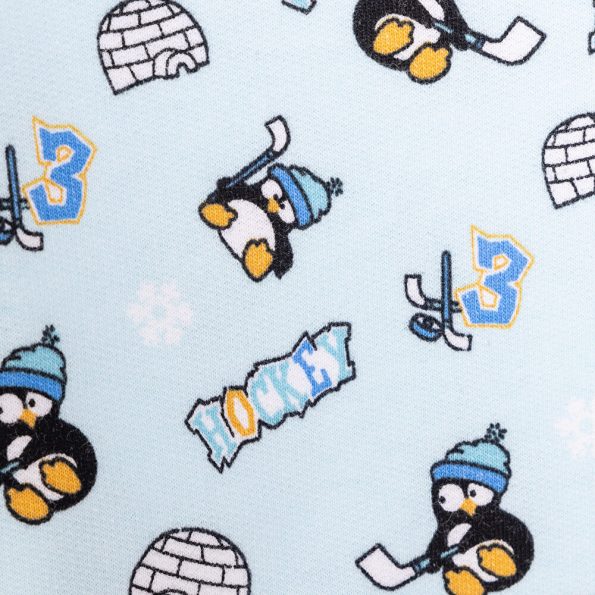Boys' Basic Sweatshirt with Penguin Print and Snaps