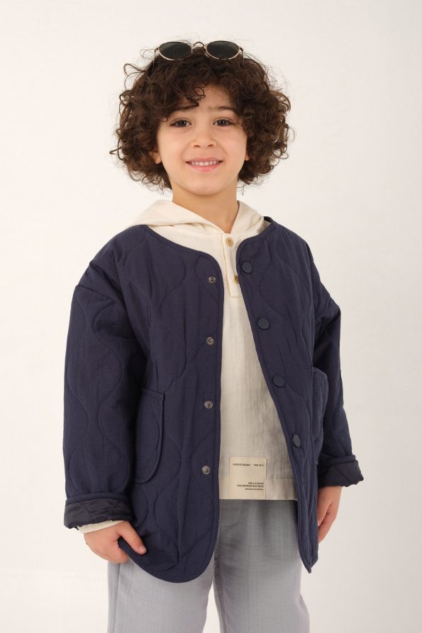 Navy Quilted Jacket