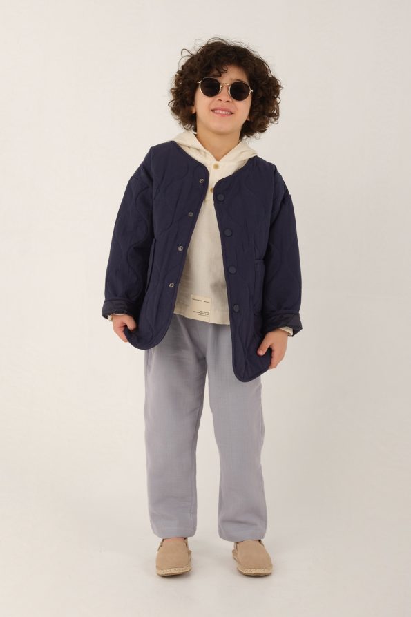 Navy Quilted Jacket
