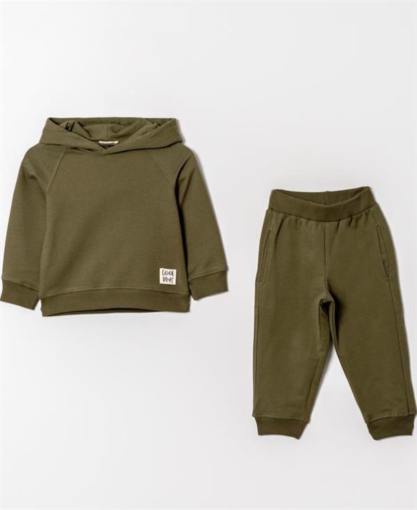 Boys' Hooded Tracksuit in Khaki