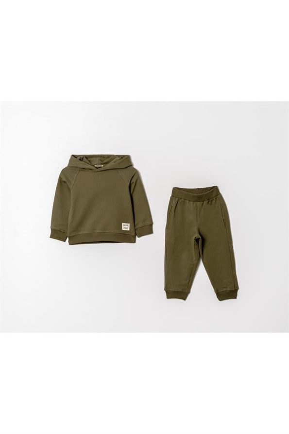 Boys' Hooded Tracksuit in Khaki