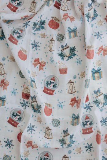 Snow Globe Muslin Blanket