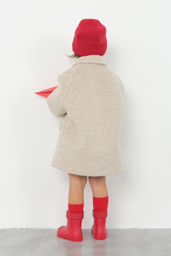 Beige Wool Blend Coat