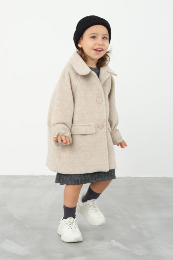 Beige Wool Blend Coat