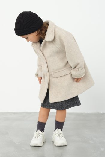Beige Wool Blend Coat