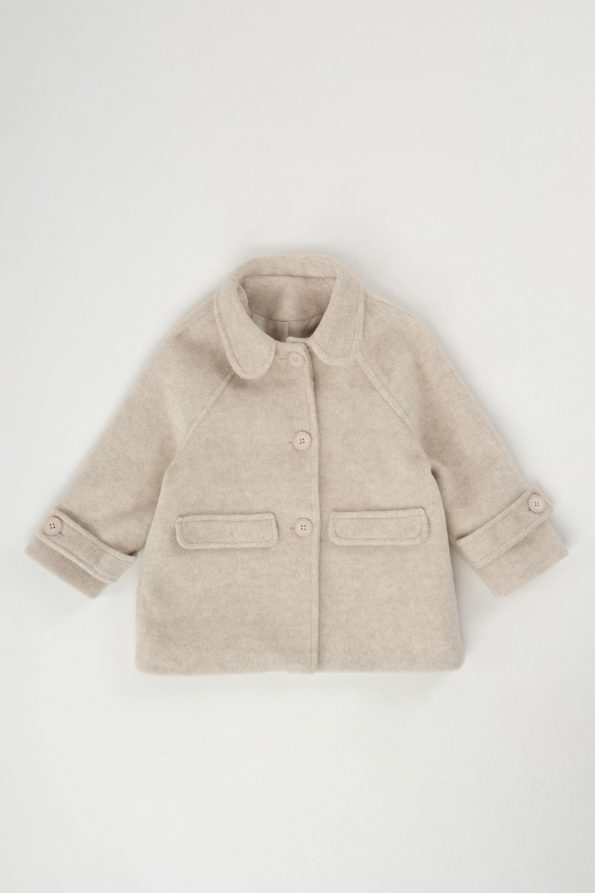 Beige Wool Blend Coat