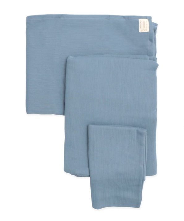 Muslin Duvet Cover Set in Indigo Blue