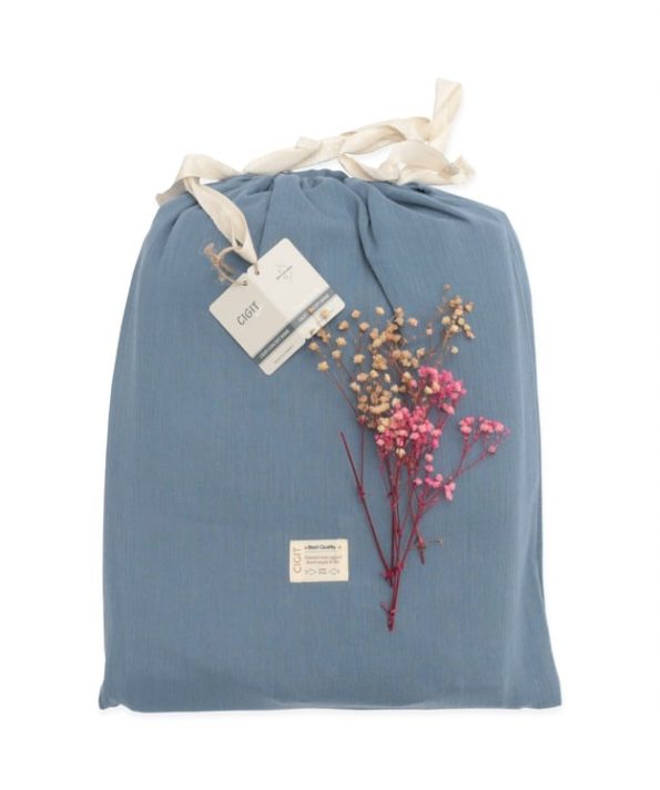Muslin Duvet Cover Set in Indigo Blue