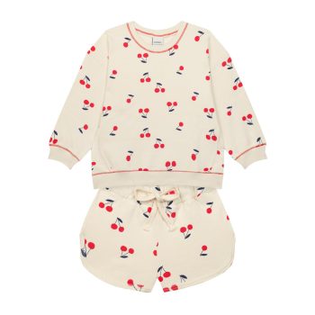 Cherry Sweatshirt and Shorts Set