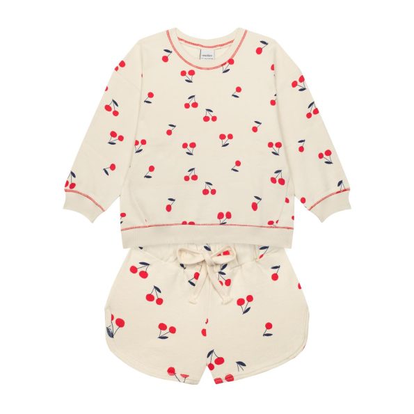 Cherry Sweatshirt and Shorts Set