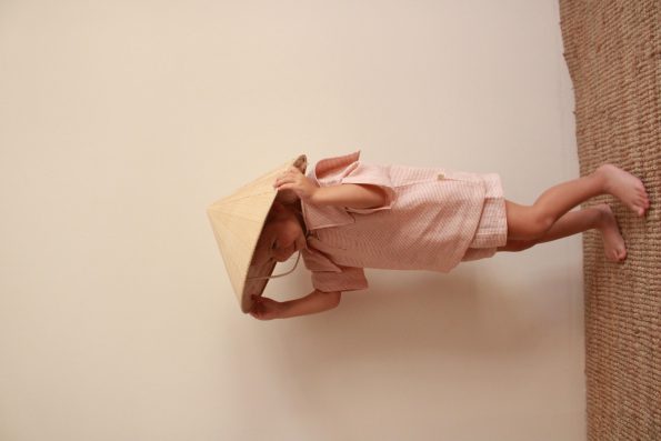 Terra Cotta Sailor Collar Shorts Set