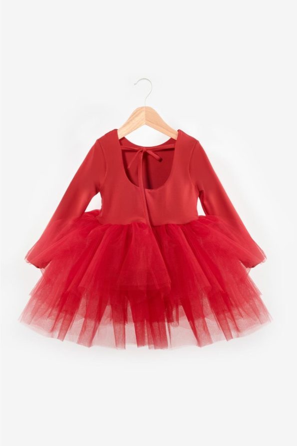 Red Tulle Skirt Ballerina Dress - Miranda