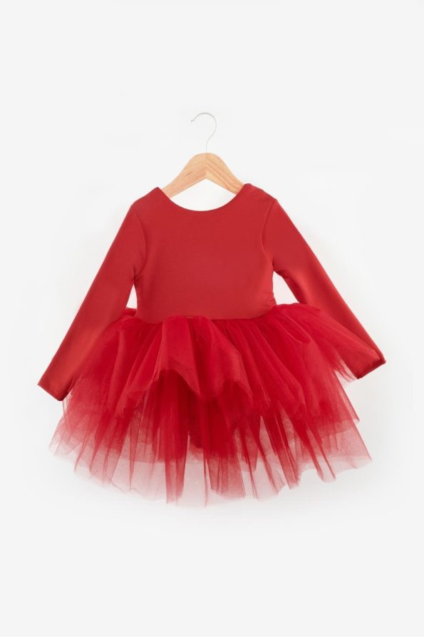 Red Tulle Skirt Ballerina Dress - Miranda