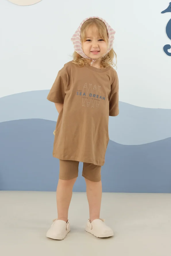 Basic Set with Short Leggings Latte
