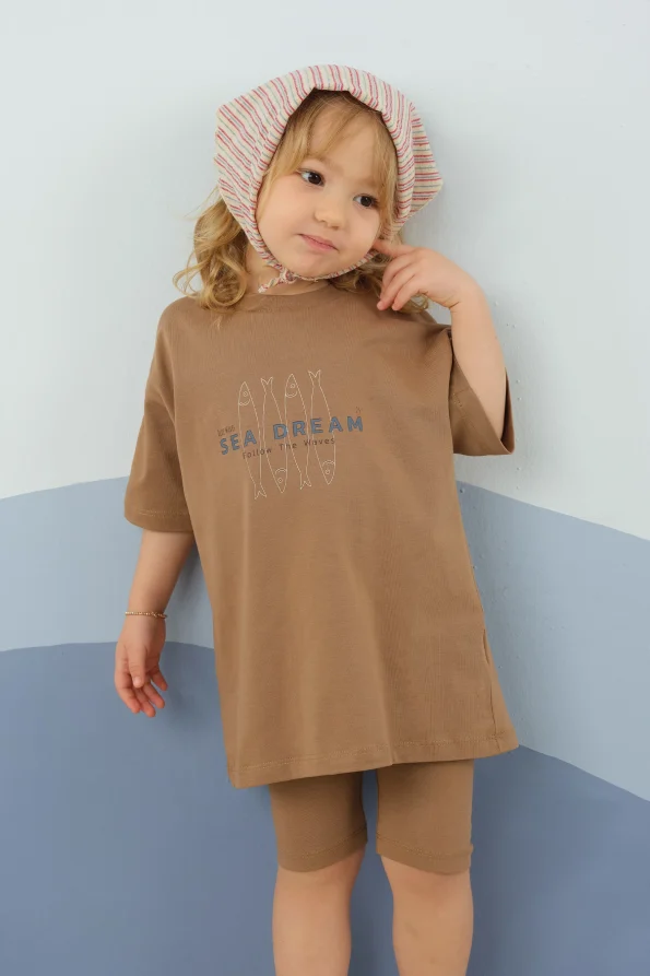 Basic Set with Short Leggings Latte